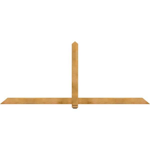 Ekena Millwork Eugene Rough Sawn Timber Gable Bracket, Western Red Cedar, 96"W x 40"H x 2"D x 4"F, 10/12 Pitch GBW096X40X0204EUG00RWR - main
